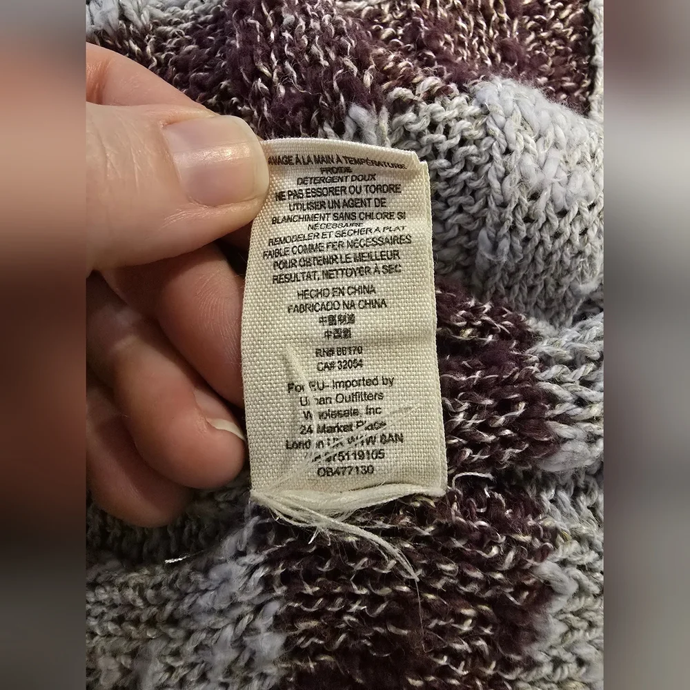 Free People Women's Free Spirit Stripe Cardigan in Lavender Combo Size SMALL - Picture 6 of 7